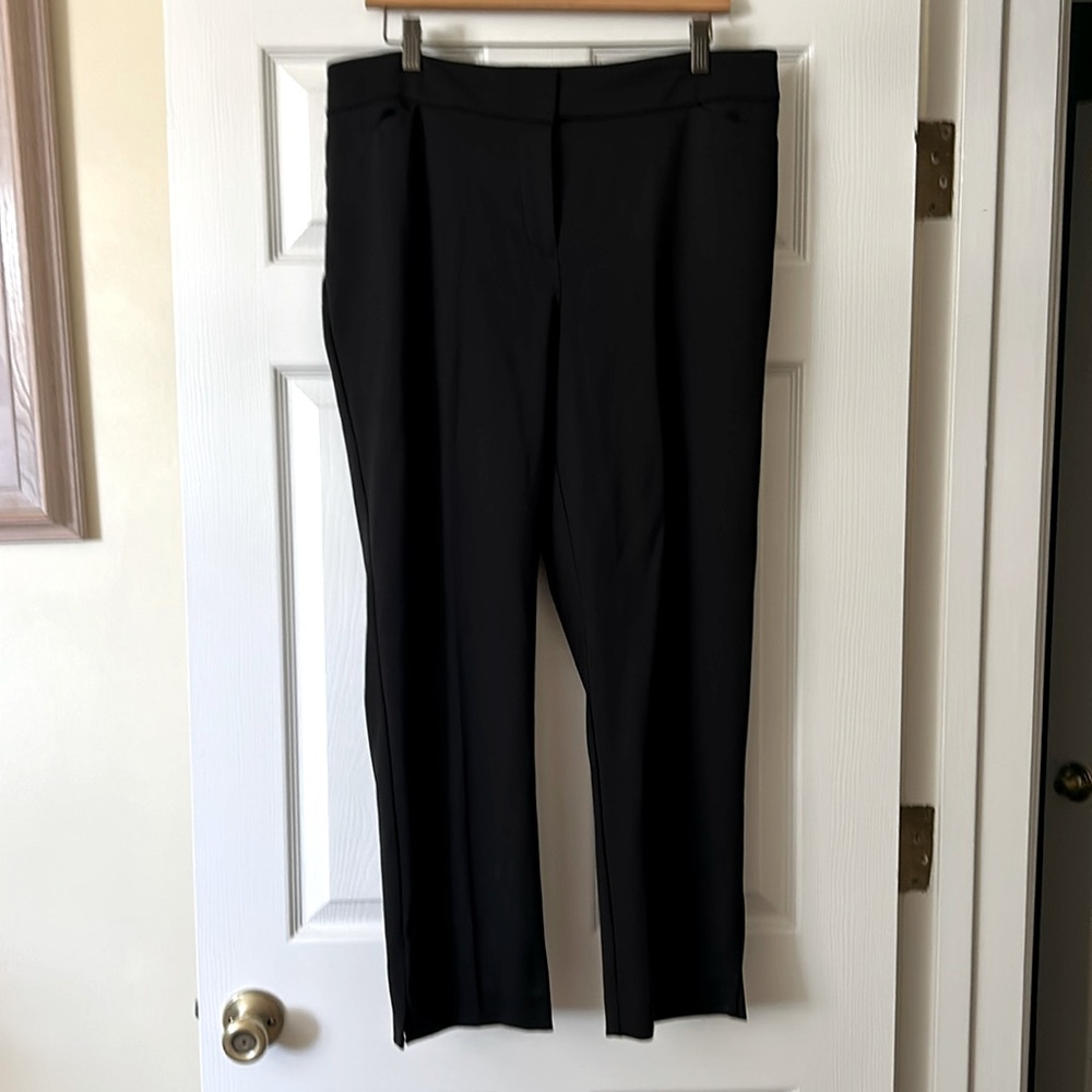 chicos black straight ankle pants